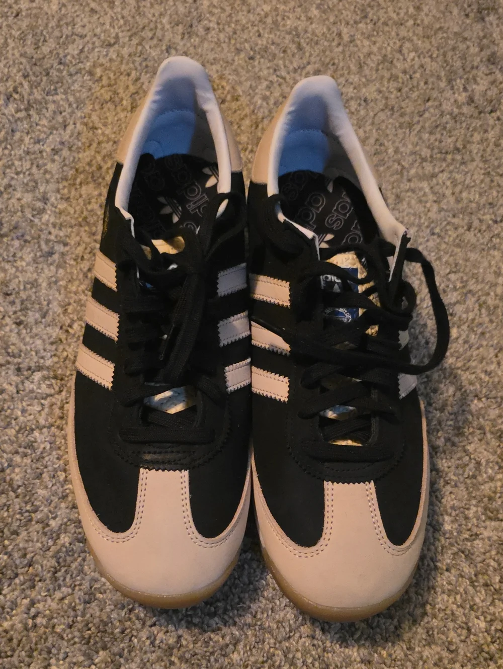 adidas SL '72 Men's Black and Beige Retro Sneaker 10.5